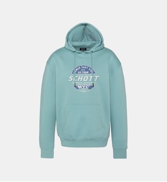 Sweatshirt à capuche - Schott - Bleu clair