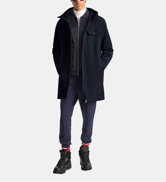 Manteau orno col capuche coupe regular - Fusalp - Marin