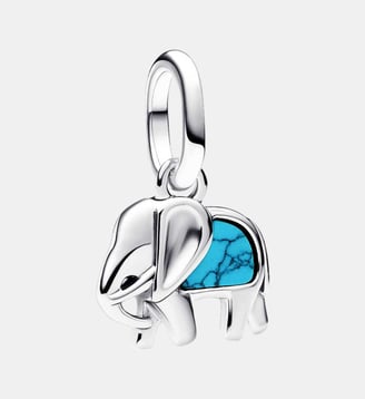 Mini Dangle Éléphant Turquoise - Pandora - Argenté