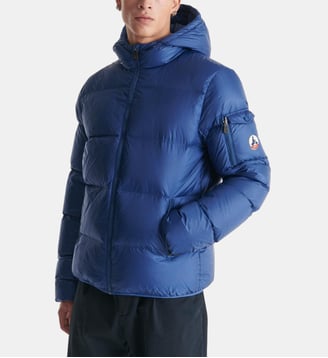 Doudoune à capuche Grand Froid Java - Jott - Bleu denim
