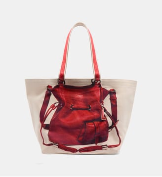 Sac cabas Capsule 150 ans en coton - Lancel - Beige