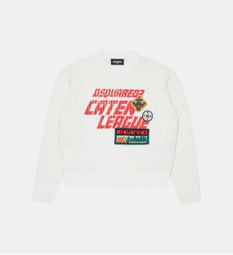 Pull col rond avec logo - Dsquared2 - Blanc
