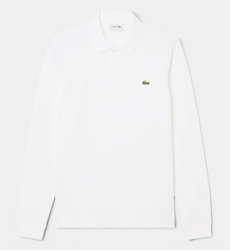 Polo L.12.12 slim fit manches longues - Lacoste - Blanc
