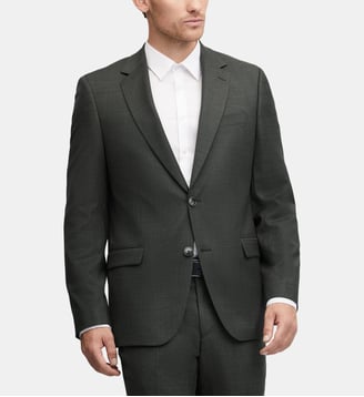 Veste de costume en laine regular Duncan - Digel - Vert sapin