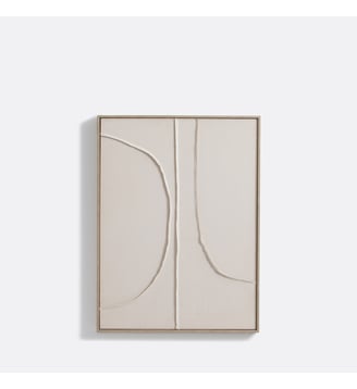 Tableau en lin 60 x 80 cm - La Redoute Interieurs - Beige