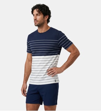 T-shirt en coton bio à fines rayures Ron Dorff