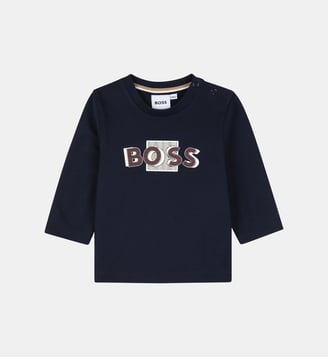 Tee-shirt manches longues - BOSS Kidswear - Bleu cargo