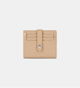 Porte-cartes signature en cuir - Lancaster - Beige foncé