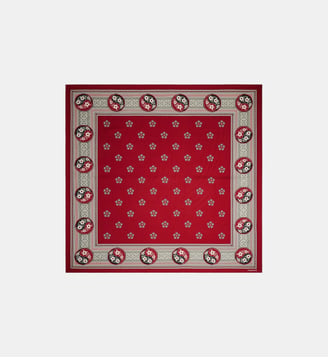 Foulard fleuri en laine et soie - Fursac - Bordeaux