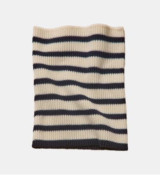 Snood laine mérinos Enfant - Cyrillus X les 3 Tricoteurs - Cyrillus - Rayure marine