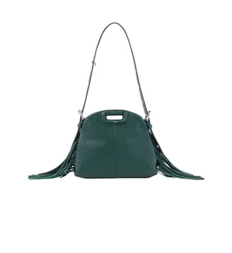 Sac Miss M mini en cuir lisse - Maje - Vert bouteille