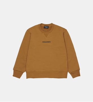 Sweat-shirt en coton de marque - Dsquared2 - Brun de l'argousier