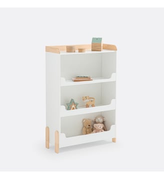 Bibliothèque enfant pin et MDF - La Redoute Interieurs - Blanc bois
