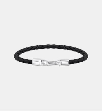 Bracelet noir et argent en cuir - Thomas Sabo - Argent