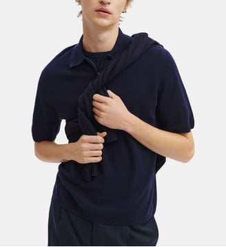 Polo zippé minimaliste - Bompard - Marine