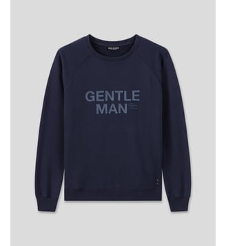 Sweat-shirt en coton bio « GENTLEMAN » - Ron Dorff - Bleu marine