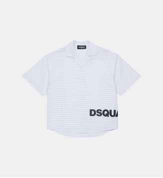 Chemise à manches courtes avec logo - Dsquared2 - Blanc