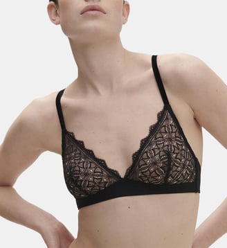 Soutien-gorge triangle Escale sans armatures dentelle - Simone Pérèle - Noir