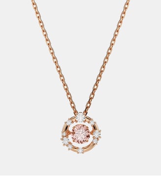Pendentif Constella, Dancing stone, Métal rhodié - Swarovski - Multi colored et rose gold tone plated
