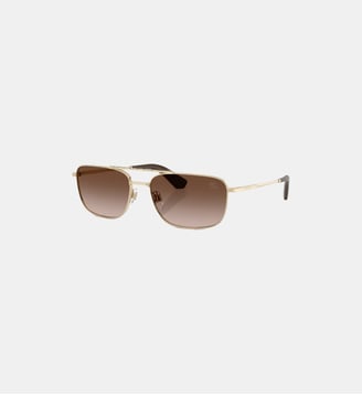 Lunettes de soleil Pilote BE3170 - Burberry - Doré clair