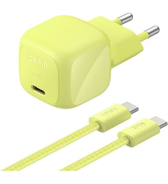 Chargeur USB-C 30W + cable USB-C 2m Vert - Belkin - Standard