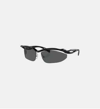 Lunettes de soleil Œil de chat PR A25S - Prada - Gris foncé