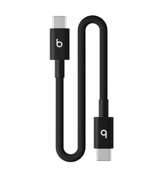 Câble de charge tissé court USB-C vers USB-C 20 cm Noir - Beats - Standard