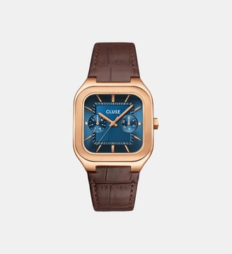 Montre Quadrus Bleu CW26204 - Cluse - Doré rosé