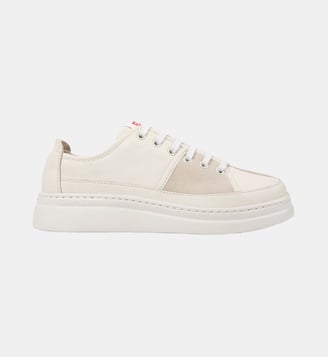 Baskets G3D Runner Up Twins cuir - Camper - Blanc et beige