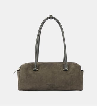Sac rectangle Suède Cube en cuir - Lancaster - Kaki