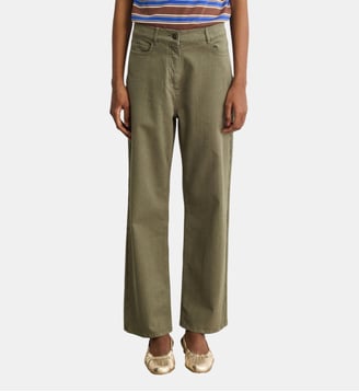 Jean droit uni - BINDIA - Pablo - Vert kaki