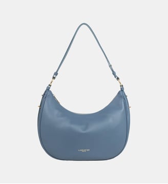 Grand sac besace Donna Aria en cuir - Lancaster - Bleu