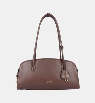 Sac rectangle Mademoiselle Bonnie en cuir - Lancaster - Marron