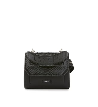 Sac à main à rabat Ninon en cuir embossé - Lancel - Noir