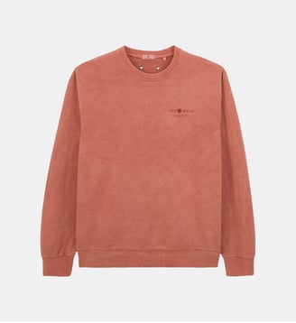 Sweat col rond Archives teinture old en coton - Serge Blanco - Rouille