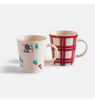 Lot de 2 mugs en porcelaine - La Redoute Interieurs - Multicolore