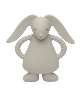 Lapin de dentition en caoutchouc naturel - Moonie - Gris