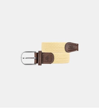 Ceinture tressée élastique unie - Billybelt - Jaune topaze