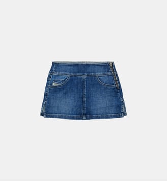 Jupe courte en denim cinq poches - Diesel Kids - Denim bleu