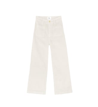 Pantalon loose, large uni ATLANTY - La Petite Etoile - Écru