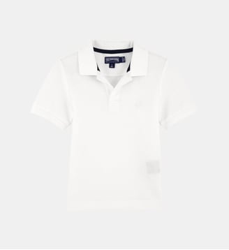 Polo en piqué de coton uni - Vilebrequin - Blanc