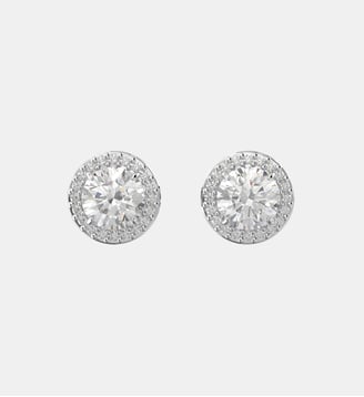 Clous d'oreilles Una Angelic, Pavé, Métal rhodié - Swarovski - White et rrhodium plated