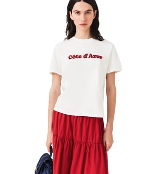 T-shirt avec broderie - Maje - Blanc