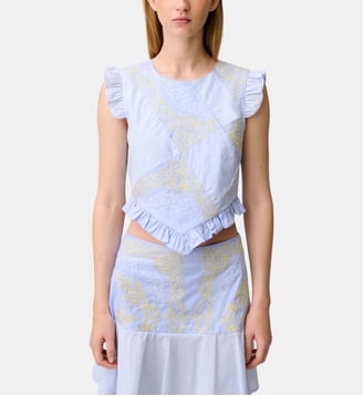 Top à volants imprimé - Claudie Pierlot - Multicolore