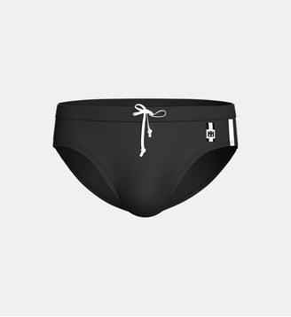 Slip de bain à rayures - Impetus - Noir