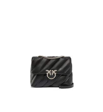 Grand sac bandoulière love bag puff maxi quilt - Pinko - Noir argent vieilli