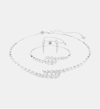 Parure Mesmera, Parure (3), Taille marquise, Métal rhodié - Swarovski - White et rrhodium plated