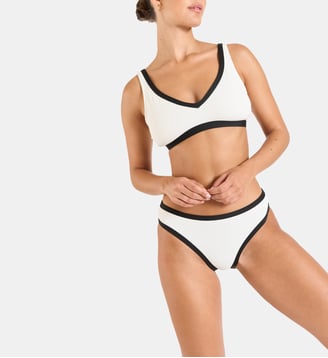 Soutien-gorge de bain - Livia - Blanc et noir