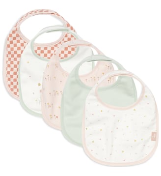 Lot de 5 bavoirs imperméables - Jollein - Rose