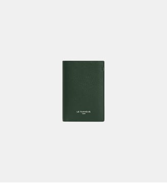 Petit porte cartes Lucien en cuir grainé - Le Tanneur - Vert